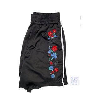 Versace Jeans Couture Luxe Floral Sunflower Black Garland Print Shorts